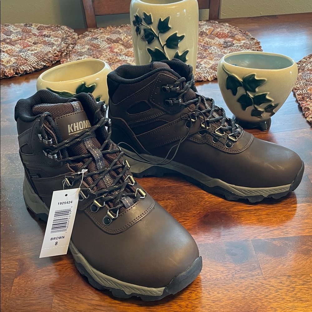 KHOMBU Waterproof Hiker Kenny Boots, Men’s Size 8M, Brown